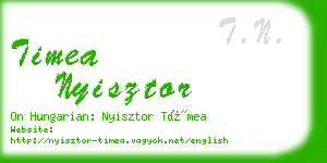 timea nyisztor business card